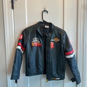 Boys Cars faux leather jacket